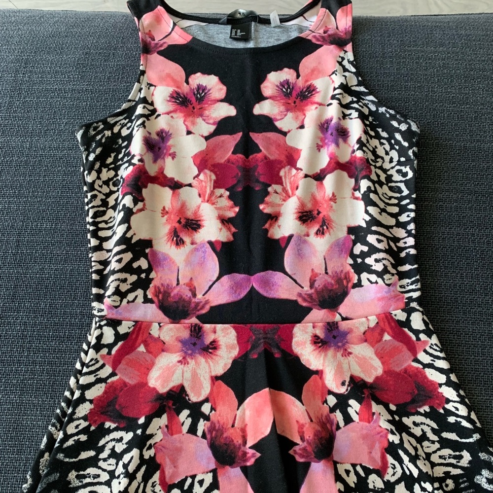 Black & Pink Floral Dress